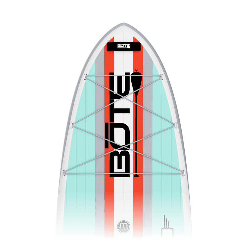 Zoomed in top view of the Breeze Aero 10'6" Full Trax Bloom Inflatable Paddle Board