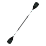 Angled view of the Kayak Configuration of the 4-Piece Hybrid Adjustable Aluminum Paddle Black