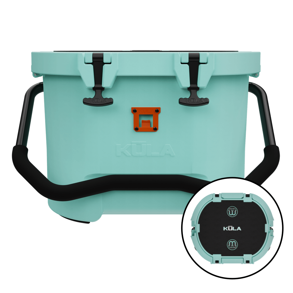 Side view of the KULA 10 Seafoam Cooler